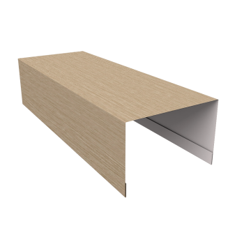 картинка Крышка для забора из сайдинга (Квадро брус, Вертикаль) 0,45 Print Elite Milky Wood TwinColor (3м) Центр Кровли