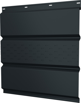 фото Софит металлический Классик v02 Grand Line центральная перфорация 0,45 Drap TX RAL 7016 антрацитово-серый Центр Кровли картинка Софит металлический Классик v02 Grand Line центральная перфорация 0,45 Drap TX RAL 7016 антрацитово-серый Центр Кровли