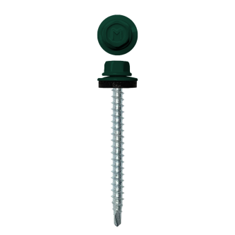 картинка Саморез кровельный Daxmer 4,8х50 (150шт) сверло №1 RAL 6005 Центр Кровли