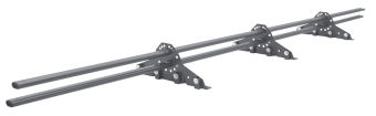 картинка Снегозадержатель для фальцевой кровли Grand Line RAL 9006 3м Центр Кровли