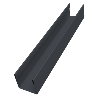 картинка Стойка жалюзи Milan Slim 0,45 Drap-double TX RAL 7024 мокрый асфальт (1,8м) Центр Кровли