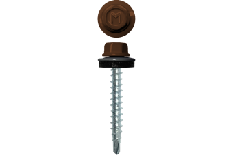 картинка Саморез кровельный Daxmer 4,8х29 (250шт) сверло №1 RAL 8007 Центр Кровли