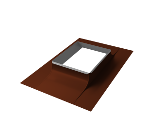 картинка Оклад трубы Длина вдоль ската 600 х Ширина вдоль карниза 450 0,5 Satin RAL 3009 оксидно-красный Центр Кровли