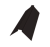Планка конька плоского 150х40х150 0,5 Satin Matt TX RAL 9005 черный (2м) Центр Кровли