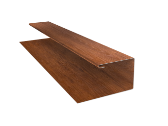 картинка Планка П-образная Экобрус Grand Line 0,45 Print-Double Premium Golden Wood Fresh (3м) Центр Кровли