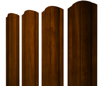 картинка Штакетник Круглый фигурный 0,45 Print Premium Golden Wood Intense FTC Центр Кровли