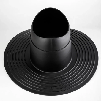 фото Элемент проходной Krovent Base-VT Flat высокий 125-150 черный Центр Кровли картинка Элемент проходной Krovent Base-VT Flat высокий 125-150 черный Центр Кровли