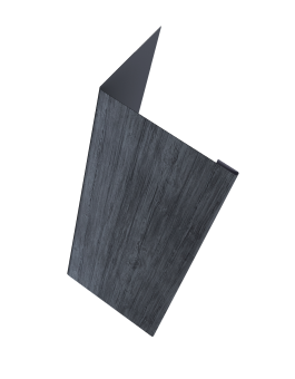 картинка Нащельник (для калиток и ворот) 25х35 жалюзи Milan, Tokyo, Palermo 0,45 Print Premium Grey Wood TwinColor (L2,0) Центр Кровли