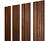 Штакетник Twin с прямым резом 0,45 Print-Double Premium Golden Wood Fresh Центр Кровли
