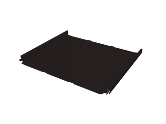 картинка Кликфальц Pro Line Grand Line 0,5 Satin Matt TX с пленкой на замках RAL 9005 черный Центр Кровли