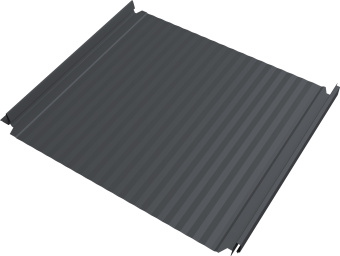 картинка Кликфальц Double Pro Гофр Grand Line 0,45 Drap двухсторонний с пленкой на замках RAL 7024 мокрый асфальт Центр Кровли