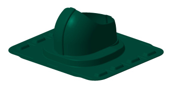 картинка Элемент проходной Gervent кровли Universal зеленый Центр Кровли