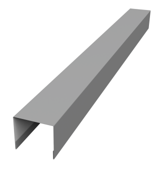 картинка Стойка боковая крепежная для забора жалюзи Palermo 0,5 Satin RAL 9006 бело-алюминиевый (2,5м) Центр Кровли