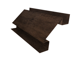 картинка Планка угла внутреннего сложного БХ new 0,45 Print-Double Elite Antique Wood (2м) Центр Кровли