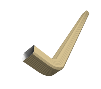 картинка Труба гофрированная Vortex Lite 76х102х3000мм с коленом PE RAL 1014 слоновая кость Центр Кровли