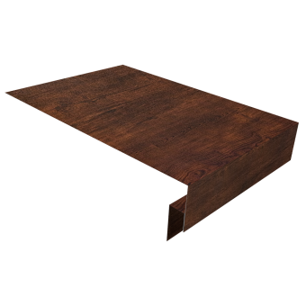 картинка Планка околооконная сложная 300х50х18 (j-фаска) 0,45 Print-Double Premium Cherry Wood Dark F (2м) Центр Кровли