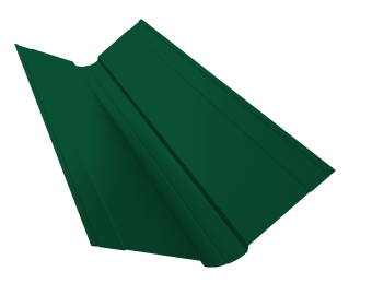 картинка Планка ендовы верхней фигурной 150x150 0,5 PurLite Matt RAL 6005 зеленый мох (2м) Центр Кровли