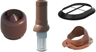 картинка Комплект вентиляции Технониколь Монтеррей 125/160 коричневый Центр Кровли