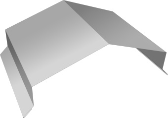 картинка Парапетная крышка угольная 200мм Grand Line 0,45 Drap ТХ RAL 7047 телегрей 4 (3м) Центр Кровли