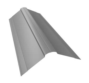 картинка Планка конька фигурного 150x150 0,5 PE с пленкой RAL 7004 сигнальный серый (3м) Центр Кровли