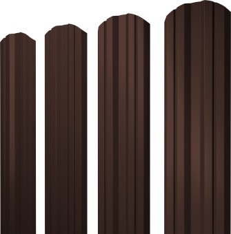 фото Штакетник Twin фигурный Grand Line 0,45 PE NL 805 серо-коричневый гефест Центр Кровли картинка Штакетник Twin фигурный Grand Line 0,45 PE NL 805 серо-коричневый гефест Центр Кровли