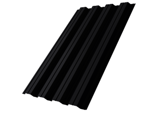 картинка Профнастил НС44R 0,5 Satin Matt TX RAL 9005 черный Центр Кровли