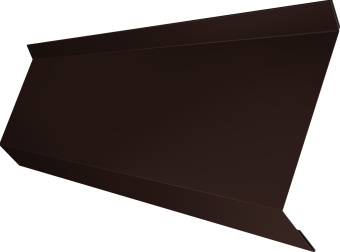 картинка Планка примыкания в штробу 60 Grand Line 0,5 Сатин с пленкой RAL 8017 шоколад (2м) Центр Кровли