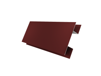 картинка Планка H-образная стыковочная сложная 0,5 Satin с пленкой RAL 3011 коричнево-красный (2м) Центр Кровли