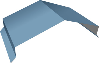 картинка Парапетная крышка угольная 250мм Grand Line 0,45 Drap ТХ RAL 5024 пастельно-синий (2,5м) Центр Кровли