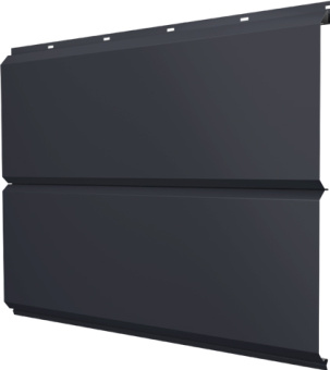 картинка Софит металлический ЭкоБрус новый Grand Line без перфорации 0,5 Полидэкстер с пленкой RAL 7024 мокрый асфальт Центр Кровли