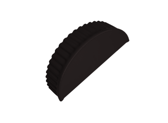 картинка Заглушка малая торцевая 0,5 Satin Matt TX RAL 9005 черный Центр Кровли