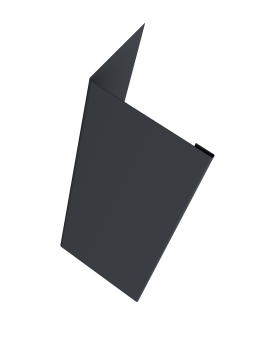 картинка Нащельник (для калиток и ворот) 25х35 жалюзи Milan, Tokyo, Palermo 0,45 PE-Double RAL 7024 мокрый асфальт (L2,5) Центр Кровли