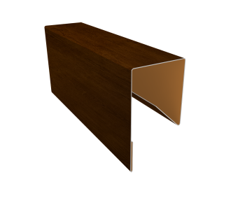 картинка Планка П-образная заборная 17 0,45 Print Premium Golden Wood Intense FTC (2м) Центр Кровли