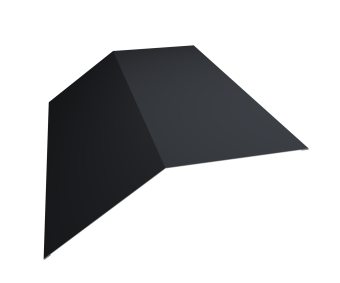 картинка Планка конька плоского 190х190 0,5 Velur X RAL 7024 мокрый асфальт (2м) Центр Кровли