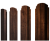 Штакетник П-образный А фигурный 0,4 Print Premium Cherry Wood Fresh TwinColor Центр Кровли