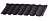 Лист композитной черепицы Gerard Diamant dark silver Центр Кровли