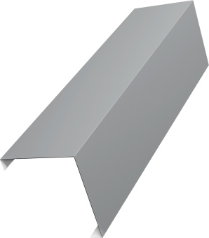 картинка Декоративная накладка на столб универсальная угловая 60х60 для забора жалюзи Grand Line 0,5 ПЭ слим RAL 7004 сигнальный серый (1,8м) Центр Кровли