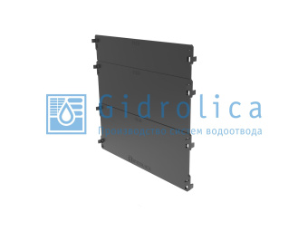 картинка Заглушка торцевая для лотка водоотводного Gidrolica Standart/Standart Plus DN200, пластиковая (18201) Центр Кровли
