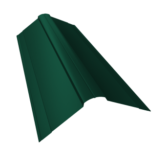картинка Планка конька фигурного 150x150 0,45 PE-Double с пленкой RAL 6005 зеленый мох (2м) Центр Кровли