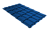 Металлочерепица "Квадро профи (Верховье)" ("Quadro Profi") v01 0,5 Satin RAL 5005 сигнальный синий Центр Кровли