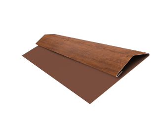 картинка Планка стартово-финишная Экобрус Grand Line 0,45 Print Premium Golden Wood Fresh TwinColor (3м) Центр Кровли
