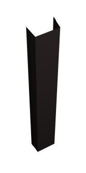 картинка Крепежная планка нижняя Texas 0,5 Velur X RAL 9005 черный (3м) Центр Кровли