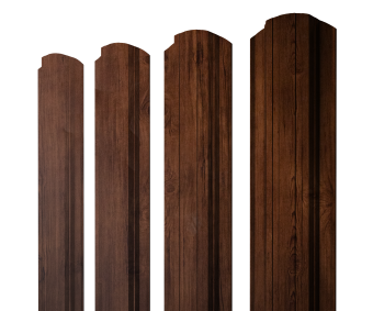 картинка Штакетник Прямоугольный фигурный 0,45 Print Premium Cherry Wood Fresh TwinColor Центр Кровли