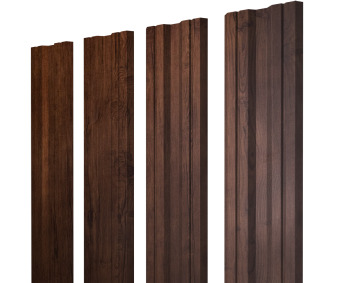 картинка Штакетник Twin с прямым резом 0,45 Print Premium Cherry Wood Fresh TwinColor Центр Кровли