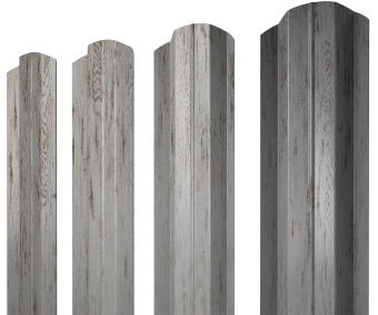 картинка Штакетник М-образный B фигурный 0,45 Print Elite Snow Wood TwinColor Центр Кровли