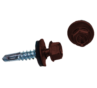 фото Саморез по металлу Daxmer 5,5х25 (250шт) сверло №3 RAL 3009 Центр Кровли картинка Саморез по металлу Daxmer 5,5х25 (250шт) сверло №3 RAL 3009 Центр Кровли