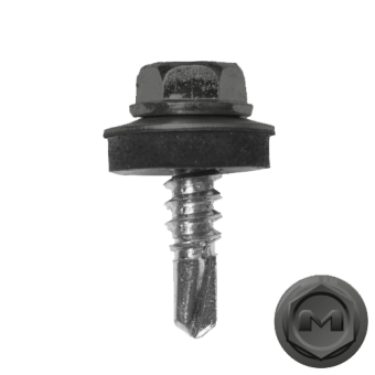 картинка Саморез по металлу Daxmer 5,5х19 (250шт) сверло №3 RAL 9022 Центр Кровли