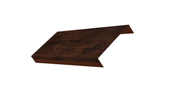картинка Ламель обратная 125 забора жалюзи Texas 0,45 Print Elite с пленкой Cherry Wood TwinColor Центр Кровли