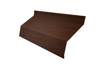 картинка Ламель забора жалюзи Milan new gofr 0,45 Print Elite с пленкой Choco Wood TwinColor Центр Кровли