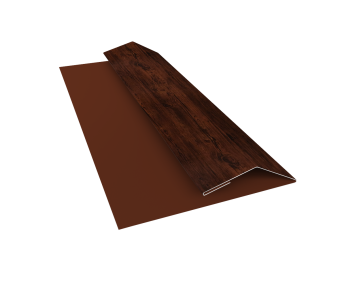 картинка Планка финишная БХ new 0,45 Print Elite Cherry Wood TwinColor (3м) Центр Кровли